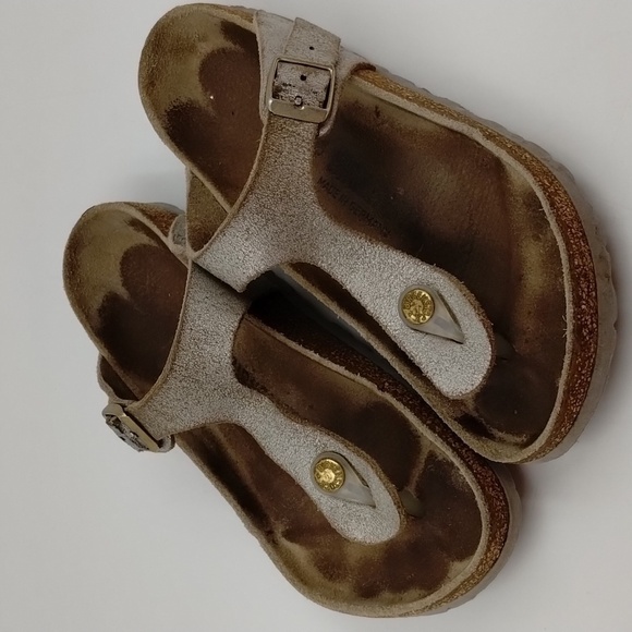 Birkenstock Gizeh Size 36 5.5 Silver - Picture 1 of 8